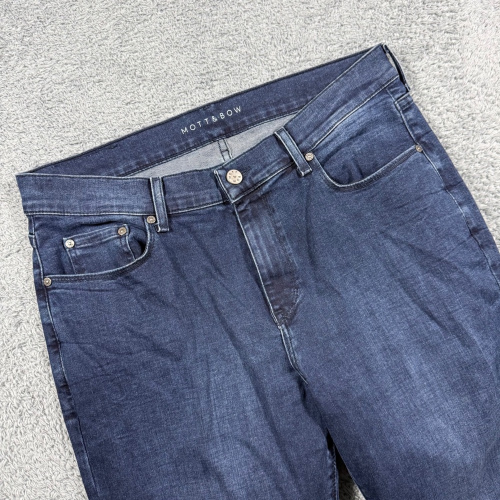 Mott & Bow Slim Jeans Mens 33x32 Dark Blue Staple Stretch Denim Pants